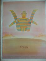 1975 Originele zeefdruk affiche Jean Michel Folon VTG poster, Ophalen of Verzenden
