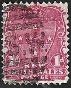 1 Postzegel Nieuw-Zuid-Wales 1897 Wapenschild & K.Victoria, Postzegels en Munten, Postzegels | Oceanië, Ophalen of Verzenden, Gestempeld