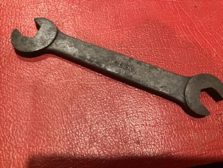 GILLET VINTAGE OPEN STEEKSLEUTEL SPANNER - BELGIUM, Motoren, Onderdelen | Oldtimers, Gebruikt, Ophalen of Verzenden