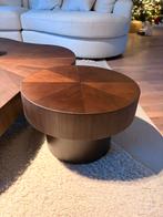 Bijzettafel donker bruin hout (nieuw), Huis en Inrichting, Ophalen, Minder dan 50 cm, Rond, Nieuw