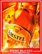 Plaque publicitaire métallique "Bière Amstel", Enlèvement ou Envoi, Comme neuf, Panneau publicitaire