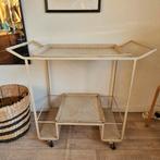 Vintage trolley van geperforeerd plaatstaal en 1 dienblad, Antiek en Kunst, Ophalen