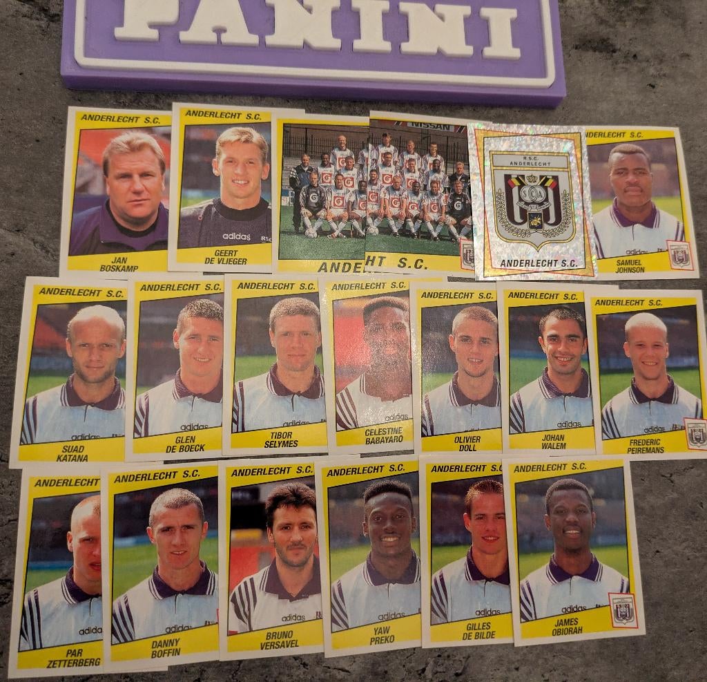 PANINI FOOTBALL 97  19 STICKERS ANDERLECHT  1997 VOETBAL, Hobby en Vrije tijd, Stickers en Plaatjes, Nieuw, Verzenden