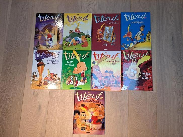 Lot de 10 BD Titeuf (Tomes 1 à 8 + tomes 10 et 11), Boeken, Stripverhalen, Gelezen, Meerdere stripboeken, Ophalen
