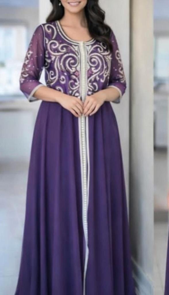 caftan / Takshita paars maat 42 - 44 Nieuw, Kleding | Dames, Gelegenheidskleding, Nieuw, Galajurk, Maat 42/44 (L), Paars, Ophalen of Verzenden