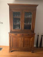 Antieke eiken vitrinekast 1850 met certificaat, Huis en Inrichting, Kasten | Buffetkasten, Ophalen, Gebruikt