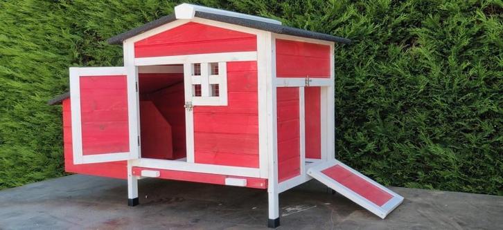 Kippenhok Bungalow rood : super promo, Dieren en Toebehoren, Pluimvee | Toebehoren, Nieuw, Kippenhok of Kippenren, Ophalen of Verzenden