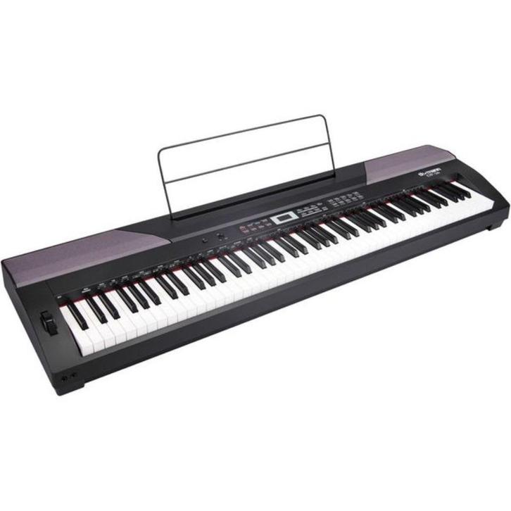 Piano électrique Thomann DP-26 + support (Très bon état), Muziek en Instrumenten, Piano's, Zo goed als nieuw, Piano, Zwart, Digitaal