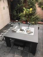 Table en alu gris dimensions 105x105 cm hauteur 51 cm, Zo goed als nieuw