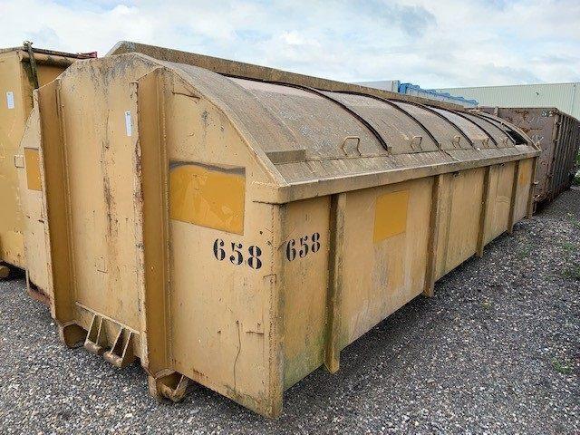 All-in Container 'huisje'-model met schuifdeksel ca. 20m³, Zakelijke goederen, Machines en Bouw | Keten en Containers