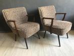 2 x Vintage Jr. 50 Cocktail fauteuils, Huis en Inrichting, Fauteuils, Ophalen, Hout, Gebruikt, Vintage