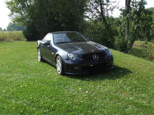 auto, Auto's, Mercedes-Benz, Particulier, SLK, Benzine, Cabriolet, 2 deurs, Handgeschakeld, Blauw, Zwart, Leder, Achterwielaandrijving