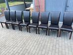 eetkamerstoelen, Huis en Inrichting, Stoelen, Gebruikt, Bruin, Vijf, Zes of meer stoelen, Ophalen