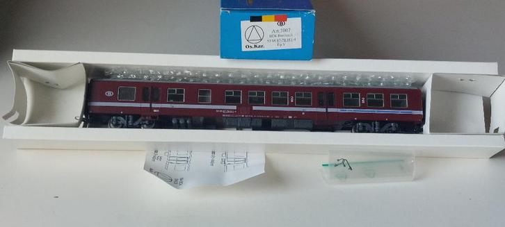 SNCB/NMBS OS.KA VOITURE M4 BDK BORDEAUX 2CL/FOUR *HO*DC 3007, Hobby & Loisirs créatifs, Trains miniatures | HO, Neuf, Set de Trains
