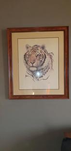 Guy Coheleach Siberische Jager Tijger Ingelijst Litho Gesign, Ophalen of Verzenden, Gebruikt