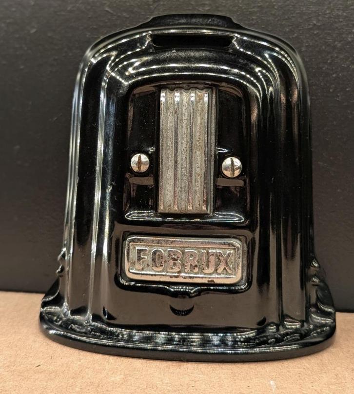 Fobrux kachel spaarpot, Verzamelen, Spaarpotten, Zo goed als nieuw, Object of Gebouw, Metaal of Blik, Ophalen of Verzenden