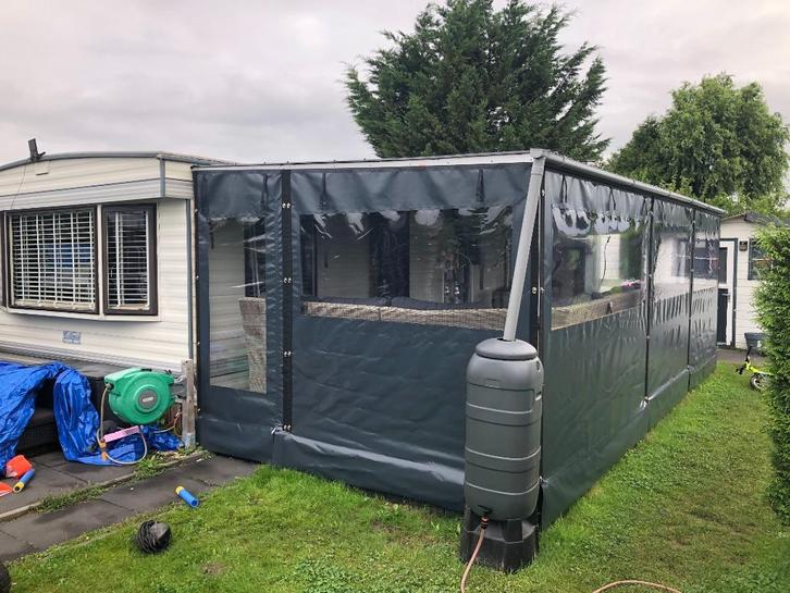 Overkapping afsluiten met zeil op maat gemaakt in Leimuiden, Tuin en Terras, Overkappingen, Nieuw, Overige typen, Ophalen of Verzenden