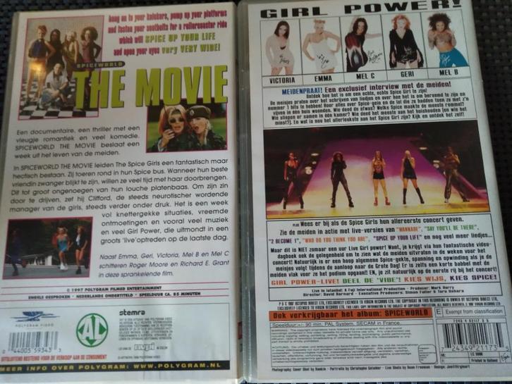 SPICE GIRLS op VHS cassette, Cd's en Dvd's, VHS | Documentaire, Tv en Muziek, Zo goed als nieuw, Ophalen of Verzenden