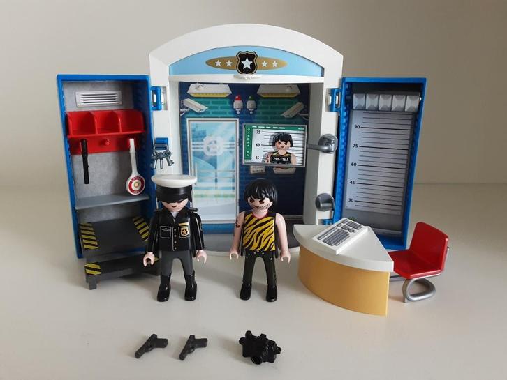 PLaymobil meeneem politiekantoor - compleet, Kinderen en Baby's, Speelgoed | Playmobil, Zo goed als nieuw, Complete set, Ophalen of Verzenden
