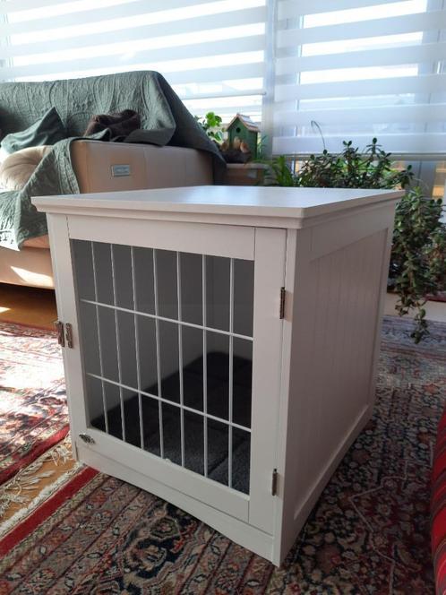 Houten bench/Trixie kennel, Animaux & Accessoires, Maisons pour chiens, Comme neuf, Chenil chien, Moins de 65 cm, Moins de 75 cm