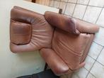 lederen relaxzetel met motor., Huis en Inrichting, Ophalen, Gebruikt