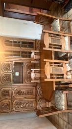 Tafel met 6 stoelen, Huis en Inrichting, Kasten | Wandmeubels, Gebruikt, Eikenhout, Ophalen