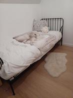 Zwart metalen 1 persoonsbed, Huis en Inrichting, Slaapkamer | Bedden, Ophalen, Zwart, Metaal