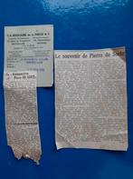 Anciens Documents et photos  / sculpteur Pierre De Soete, Collections, Enlèvement ou Envoi