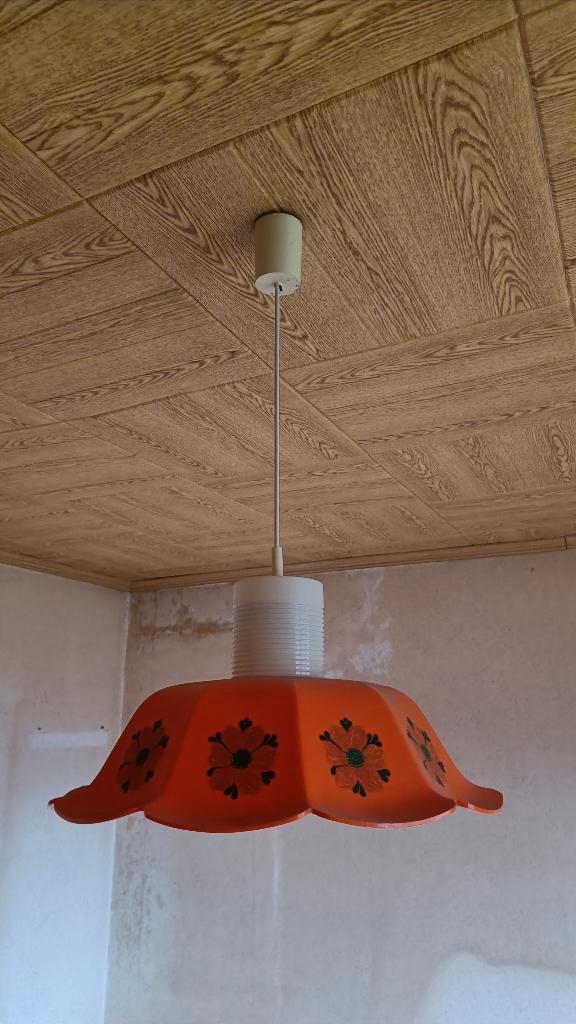 Retro vintage hanglamp, Collections, Rétro, Maison et Meubles, Enlèvement