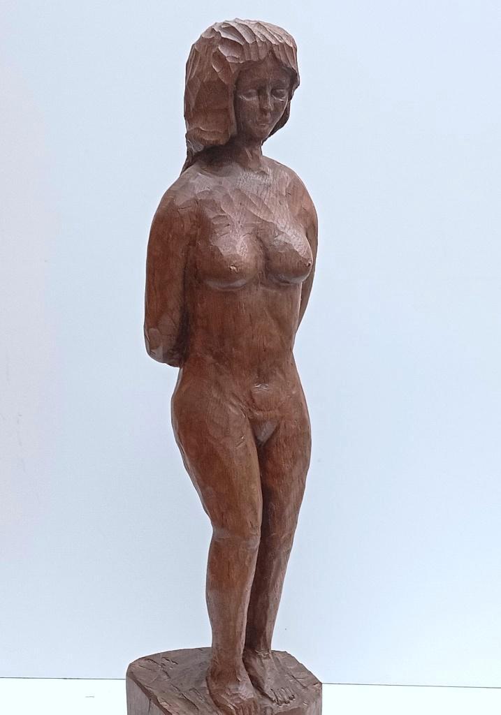 PIERRE DE SOETE (1886-1948) zeldzaam houten beeld, Antiek en Kunst, Kunst | Beelden en Houtsnijwerken, Ophalen of Verzenden