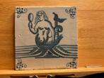 Antieke Delftse tegel , zeemeermin D8, Ophalen of Verzenden