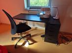 Ensemble bureau + chaise IKEA, Ophalen, In hoogte verstelbaar, Gebruikt, Bureau