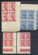 België 1945  MNH XX in blokken van 4 met 1 Var 697 V 4, Verzenden, Postfris, Postfris