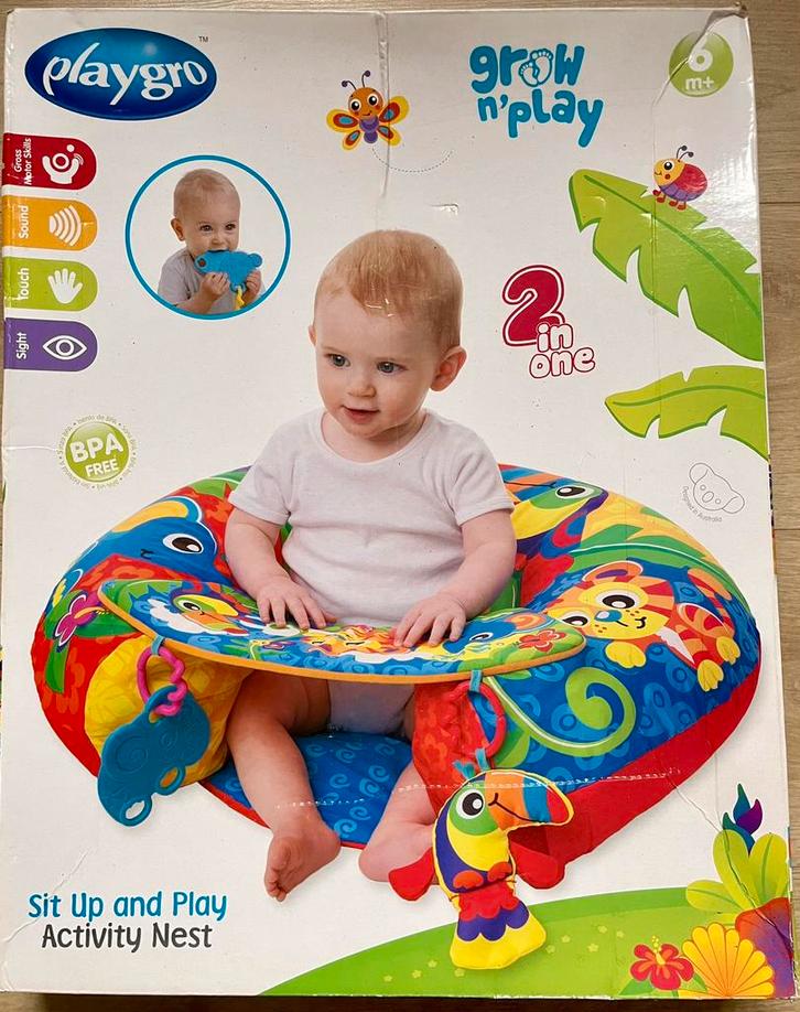 Opblaasbaar speel- en activiteitenkussen Playgro, Kinderen en Baby's, Speelgoed | Babyspeelgoed, Zo goed als nieuw, Overige typen