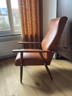 Retro fauteuils cognac, Ophalen, Minder dan 75 cm, Leer, Zo goed als nieuw