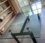8-10p design tafel replica Le Corbusier met groot dik blad, 200 cm of meer, 100 tot 150 cm, Design, Gebruikt