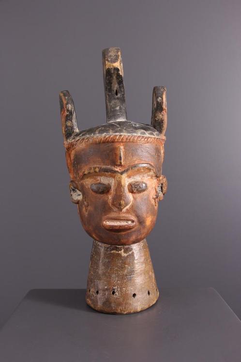 Art Africain - Masque cimier Idoma, Antiek en Kunst, Kunst | Niet-Westerse kunst, Ophalen of Verzenden
