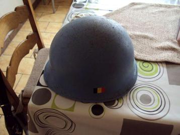 abl blauw helm  buitenhelm en binnenhelm m51, Enlèvement ou Envoi, Armée de terre, Casque ou Béret