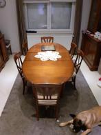 table à manger en merisier avec 8 chaises, Maison & Meubles, 100 à 150 cm, Cerisier, Ovale, Enlèvement