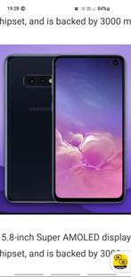 Samsung galxy s10e, Telecommunicatie, Mobiele telefoons | Samsung, Ophalen, Zwart, Touchscreen, Zo goed als nieuw