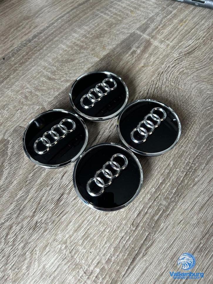 ORIGINELE Audi naafkap naafdop set hoogglans zwart, Auto diversen, Wieldoppen, Gebruikt, Ophalen of Verzenden