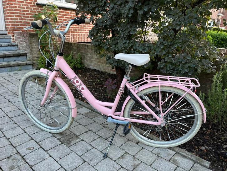 Meisjesfiets 24inch roze - Bike Fun Kids (BFK) XOXO, Fietsen en Brommers, Fietsen | Meisjes, Zo goed als nieuw, 24 inch, Handrem