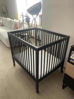 Childhome park + wieltjes zwart 95x75cm, Kinderen en Baby's, Babyparken, Ophalen, Zo goed als nieuw, Rechthoekig, In hoogte verstelbaar