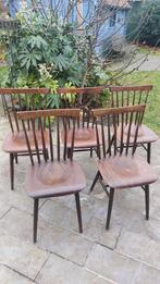 Set van 5 vintage spijlenstoelen, Huis en Inrichting, Stoelen, Ophalen