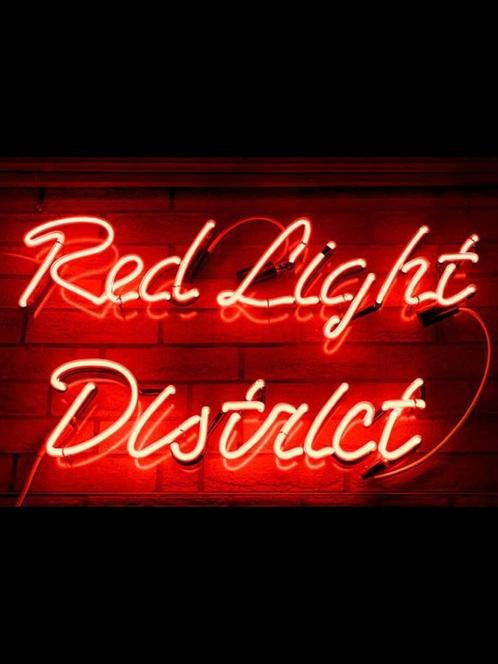Red light district neon en veel andere leuke decoratie neons, Collections, Marques & Objets publicitaires, Neuf, Table lumineuse ou lampe (néon)