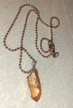 Ketting Golden Sunset aura kwarts rosegold bolletjes, Bijoux, Sacs & Beauté, Colliers, Neuf, Pierre ou Minéral, Avec pendentif