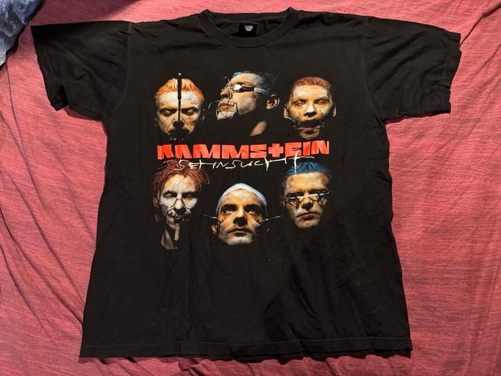Rammstein t-shirt metal muziekband in goede staat, Kleding | Heren, T-shirts, Zo goed als nieuw, Maat 56/58 (XL), Zwart, Ophalen of Verzenden