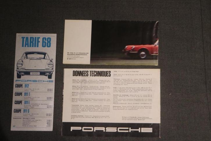 Porsche 1968 Brochure Tariefkaart en Folder, Boeken, Auto's | Folders en Tijdschriften, Gelezen, Porsche, Ophalen of Verzenden