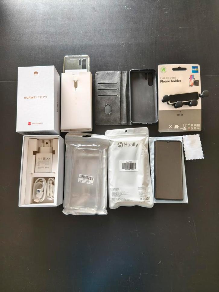 Huawei P30 Pro 128 Go, chargeur, kit mains libres, coque en, Telecommunicatie, Mobiele telefoons | Huawei, Gebruikt, Ophalen
