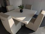 eetkamertafel, Huis en Inrichting, Ophalen, Vierkant, Zo goed als nieuw, Vijf personen of meer